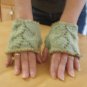 Wrister fingerless gloves beaded knitted