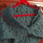 merino wool shawl blue pineapple motif