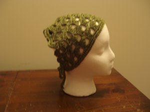 Cotton Triangular kerchief head scarf crocheted