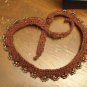 Scallop Edge Beaded Necklace Knit choker brown