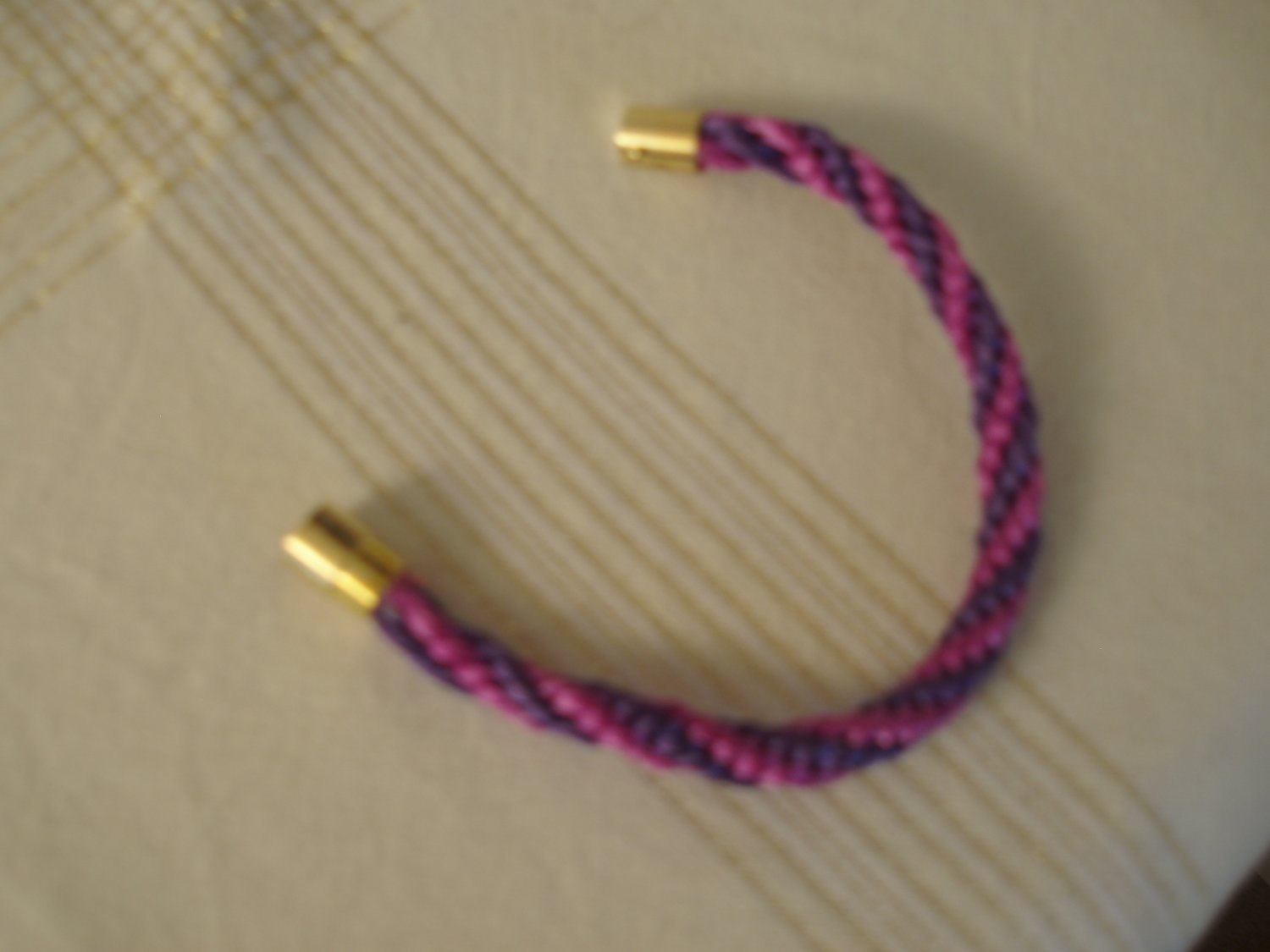 Kumihimo  bracelet 8 in in pink lavender(item 109)