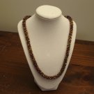Kumihimo beaded necklace 23.5 in in brown,gold,amber tones(item 115) Kumihimo beaded necklace 23.5 in in brown,gold,amber tones(item 115)