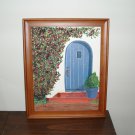 Mediterranean door oil painting original.