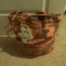 Cotton crocheted bag purse tote satchel