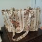 Large tote/purse brown, ecru  lined