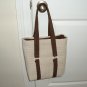 Quilted convertible beige purse, tote