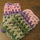Cozy warm green and pink fingerless gloves Cozy warm green and pink fingerless gloves