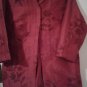 Vintage Red 100% silk blouse with flowers