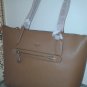 Coach large turnlock tote, saddle color