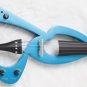 Blue Electric Violin Full Size 4/4 + Bow + Rosin + Bag + Amp Cable + Headphone