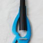 Blue Electric Violin Full Size 4/4 + Bow + Rosin + Bag + Amp Cable + Headphone