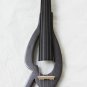 Black Electric Violin Full Size 4/4 + Bow + Rosin + Bag + Amp Cable + Headphone