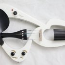 White Electric Violin Full Size 4/4 + Bow + Rosin + Bag + Amp Cable + Headphone