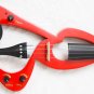 Red Electric Violin Full Size 4/4 + Bow + Rosin + Bag + Amp Cable + Headphone