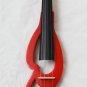 Red Electric Violin Full Size 4/4 + Bow + Rosin + Bag + Amp Cable + Headphone