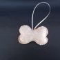 Personalized felt dog bone Christmas ornament