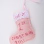 Baby girl First Christmas stocking ornament personalized