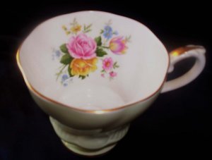 Lt green fine China Teacup by Royal grafton