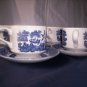 Blue Willow teacups and saucers
