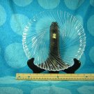 Set of 8 Clear Spiral Design Dinner Plates
