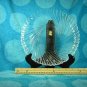 Set of 8 Clear Spiral Design Dinner Plates