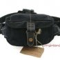 Vintage Casual Canvas Leather Shoulder Bag / Waist Bag