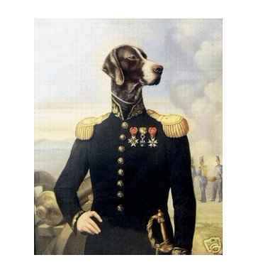 Handicrafts Repro oil painting:"Dog Portrait" 24x36"