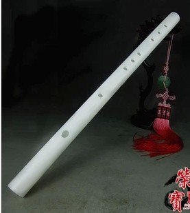 Rare jade hand-carved white jade flute instrument(A2)