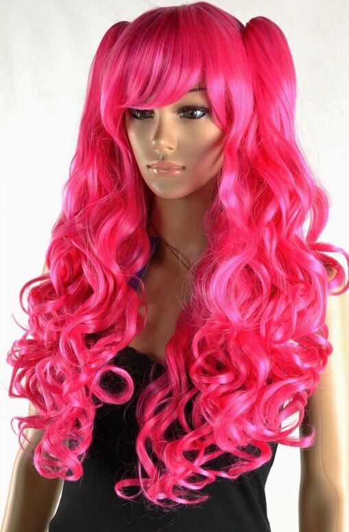 New type of mei red curly wig Cosplay lolita split heat resistant wig