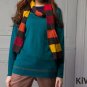 Knitwear Green Long Sleeve Pullover Merino Wool V-neck Knit Sweater Top Women