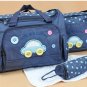 2 Multi-Function Baby Tote Nappy Bags + Accessories (Deep Blue) - HOT & NEW
