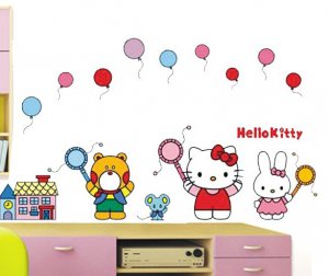 home sticker for children room "  Kitty cat"
