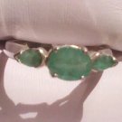 3 Stone Emerald Ring  R-1110