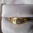 18kt. Round Aquamarine Ring  R-1209