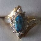 Marquise Blue Topaz Ring  R-1225