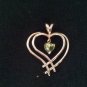 Peridot Heart Pendant   P-2110
