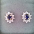 Sapphire and diamond earrings  ER-0249