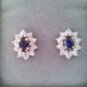 Sapphire and diamond earrings  ER-0249