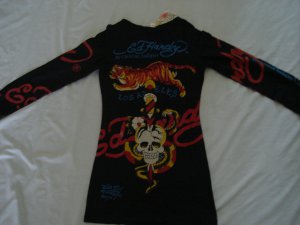 ED Hardy long sleeve womens dress shirt Size M