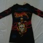 ED Hardy long sleeve womens dress shirt Size M