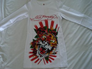 ED Hardy long sleeve womens dress shirt Size M