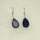 Purple mother of pearl tear drop earrings