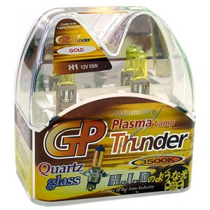 GP Thunder&acirc;�&cent; 3500K H1 Golden Yellow Light for Fog High Low Beam SGP35K-H1 Pair = 2 Bulbs