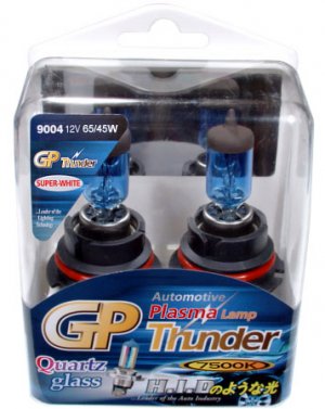 9004 HB1 Super White 7500K GP Thunder Xenon Plasma Head Light Bulbs