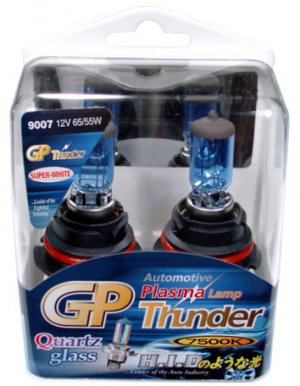 9007 HB5 Super White 7500K GP Thunder Xenon Plasma Head Light Bulbs