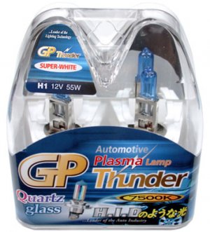 H1 Super White 7500K GP Thunder Xenon Plasma Light Bulbs