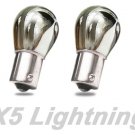 X5 Lightning 1156 1141 7506 Silver Stealth Chrome Red Turn Signal Bulbs
