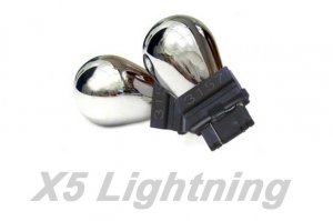 X5 Lightning 3057 3157 Chrome Amber Light Bulbs TurnSignal / Back UP
