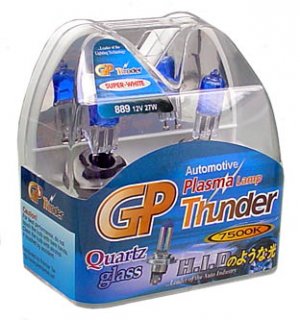 889 Super White GP Thunder 7500k 12V 27W Xenon Plasma Driving Head Light Bulbs