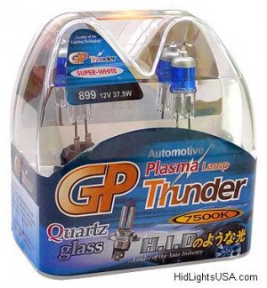 899 Super White GP Thunder 7500k 12V 37.5W Xenon Plasma Driving Head Light Bulbs